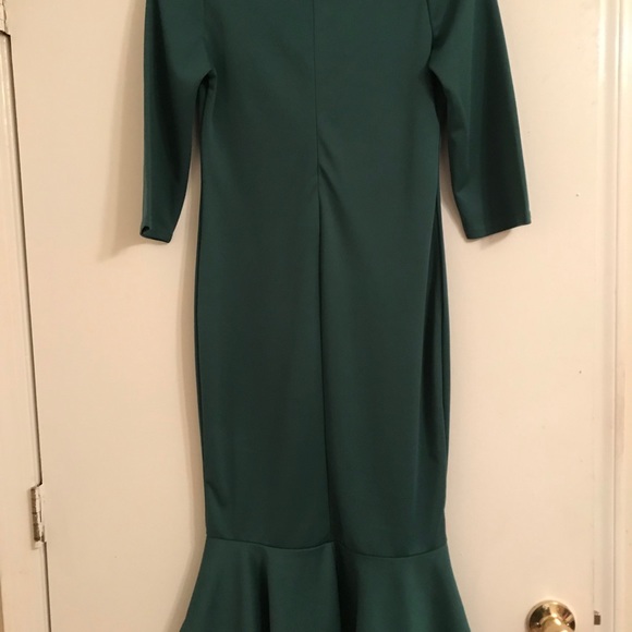 Retro Kelly Green Dress, 3/4 sleeves - Picture 5 of 6